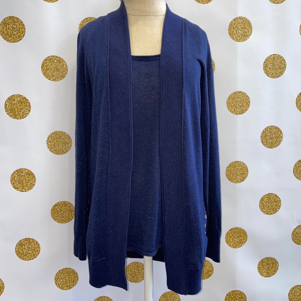 Lilly Pulitzer Elizabella Sweater Tank & Micaila Sweater Cardigan, True Navy, XS